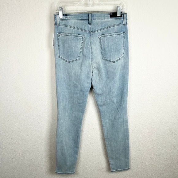 New J Brand Alana Jeans Women's 29 High Rise Crop Light Wash Distressed Skinny - Picture 4 of 8
